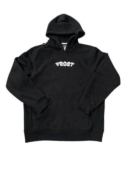 Black embroidered Frost hoodie
